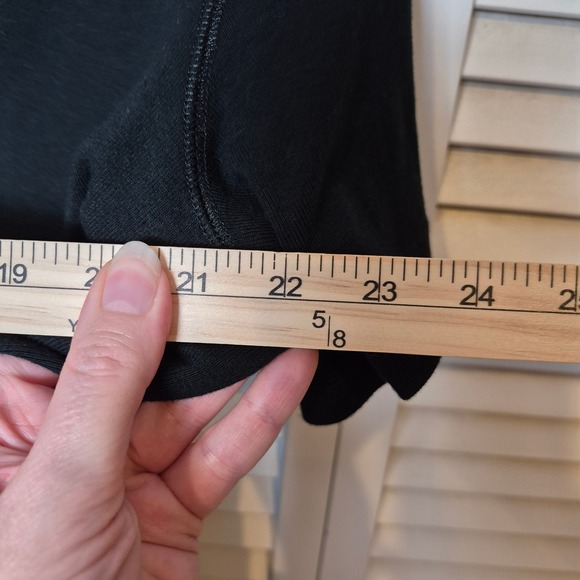 Liz Claiborne Lizwear Black Cotton‎ V-Neck T-Shirt Short Sleeve Top Women's XL - Picture 7 of 10